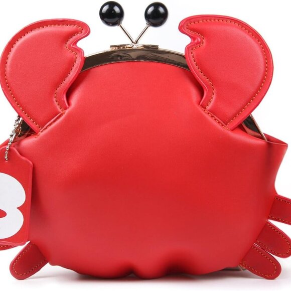 Animal Crossbody Bag PU Dinosaur Crab Shark Flamingo Unique Clutch - Picture 2 of 5